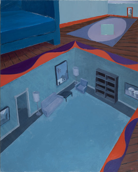 Interior with Two Illusional Rugs