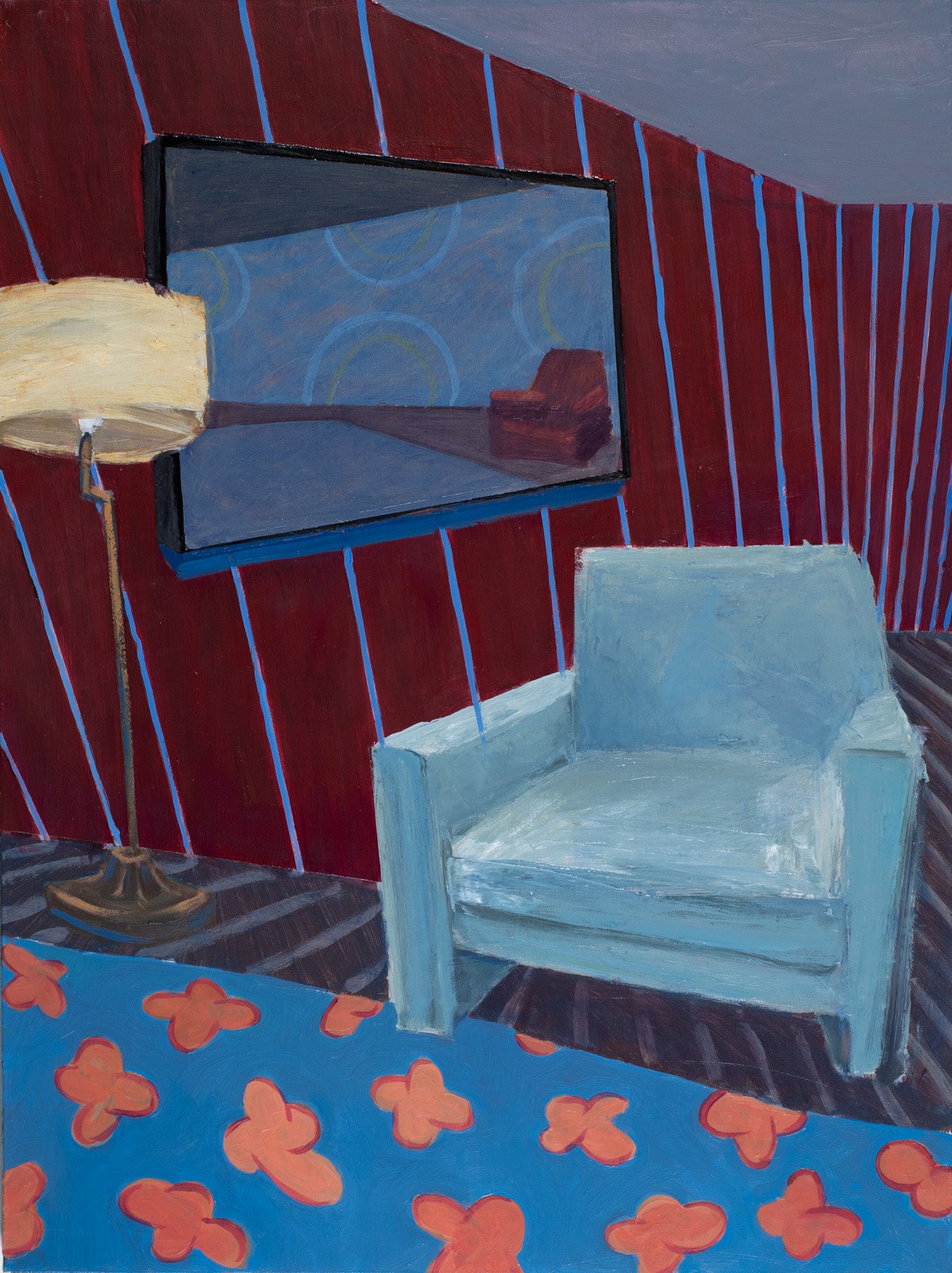 Interior with Confronting Ghostly Green Chair