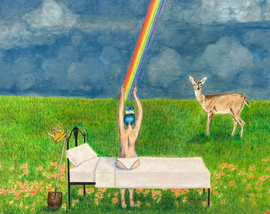 Gluing Tinsel to Your Crown