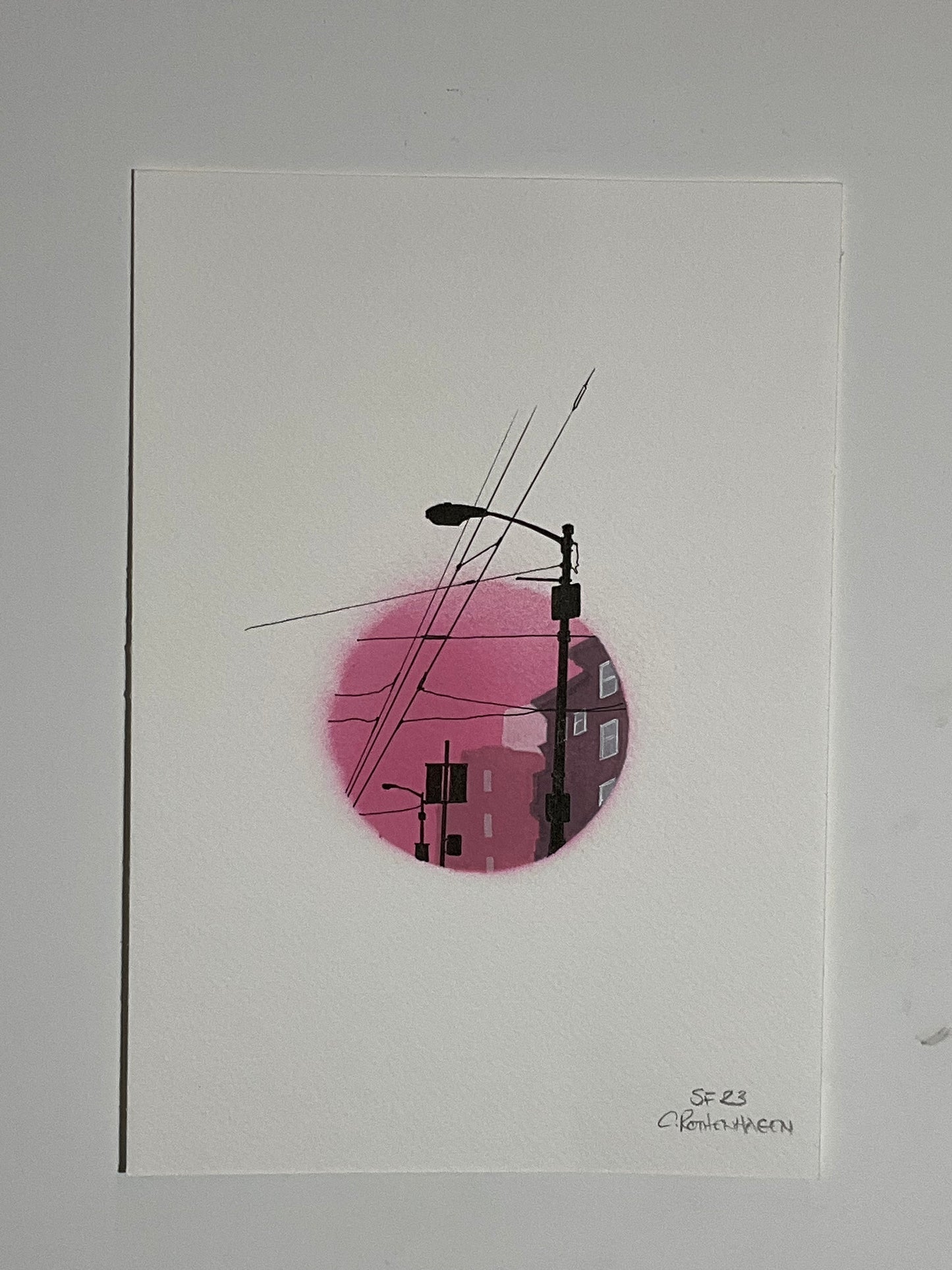 Unframed SF Mini Magenta Dot Series