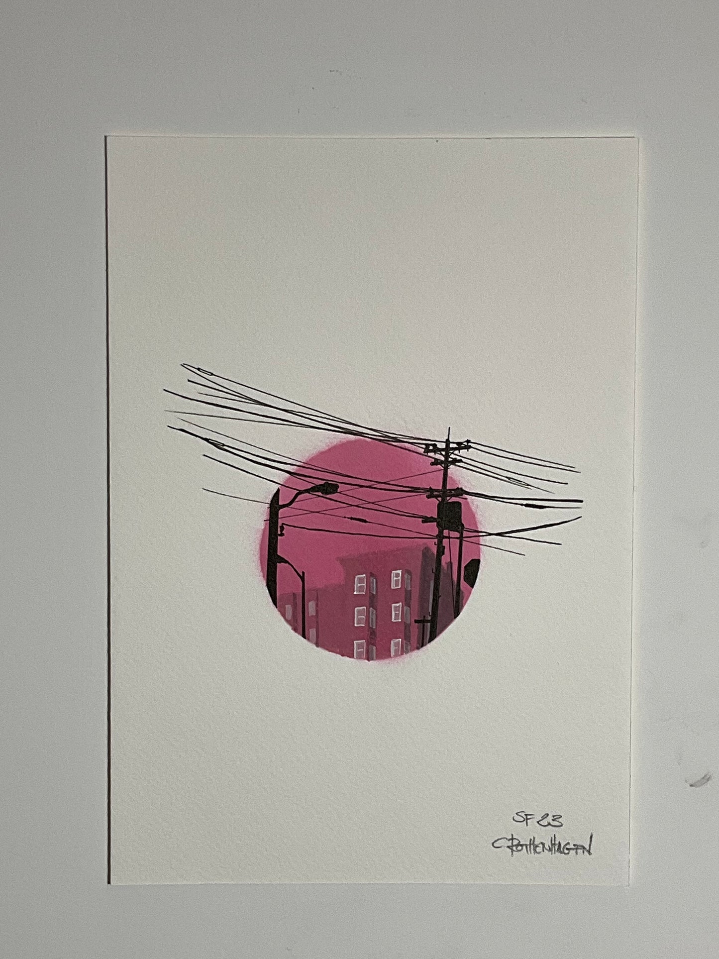 Unframed SF Mini Magenta Dot Series