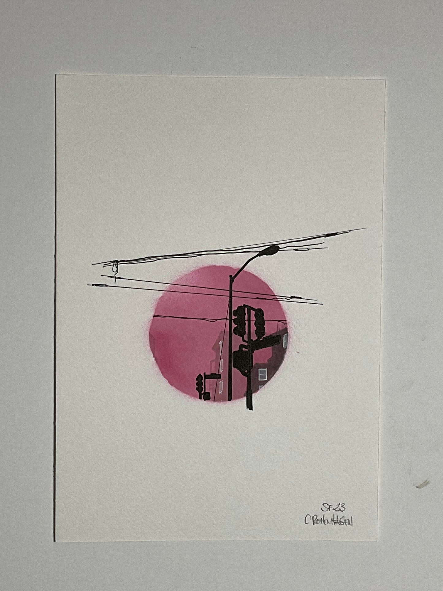 Unframed SF Mini Magenta Dot Series