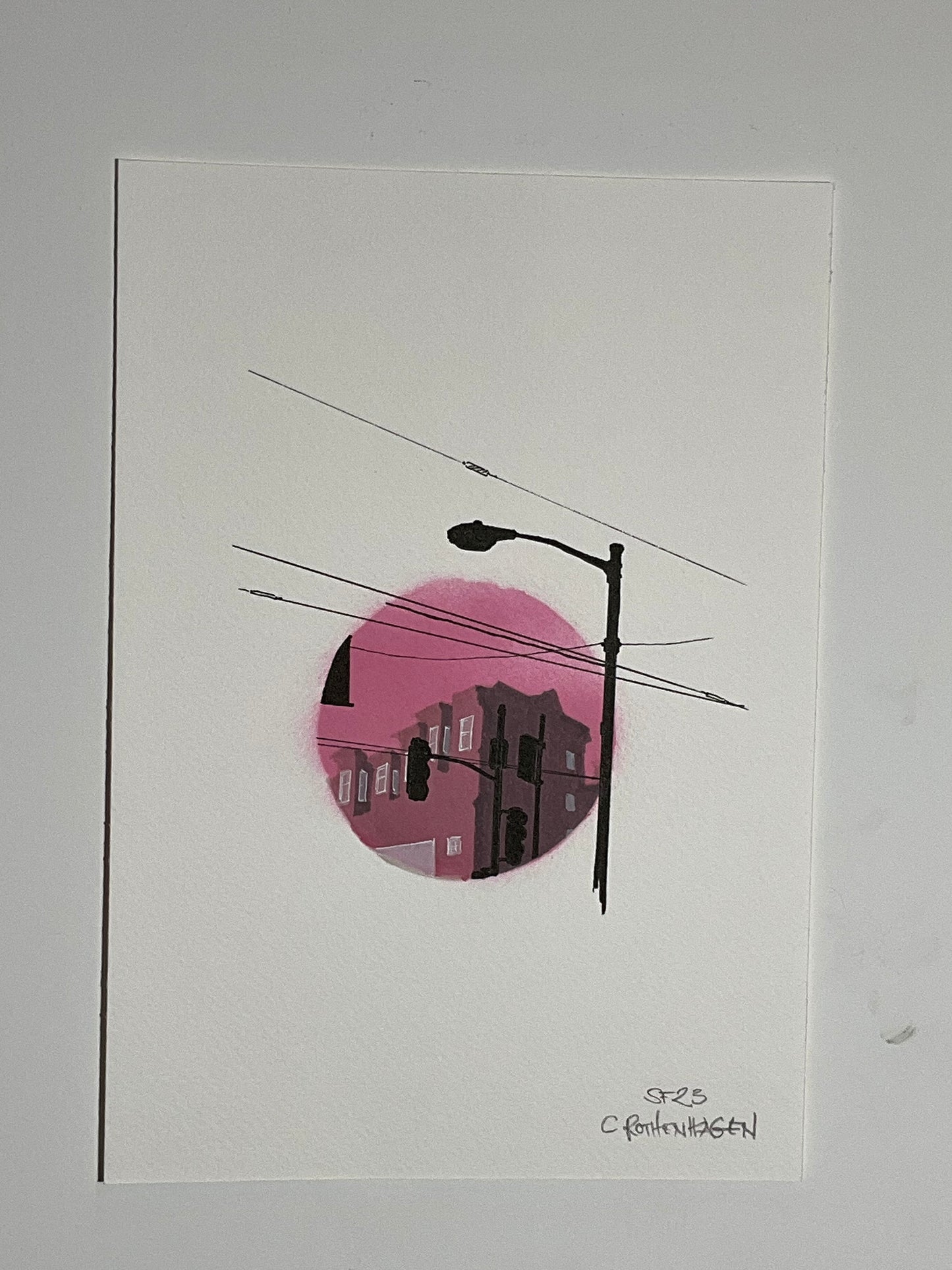 Unframed SF Mini Magenta Dot Series