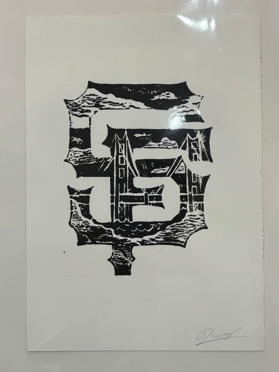 "SF" Block Print