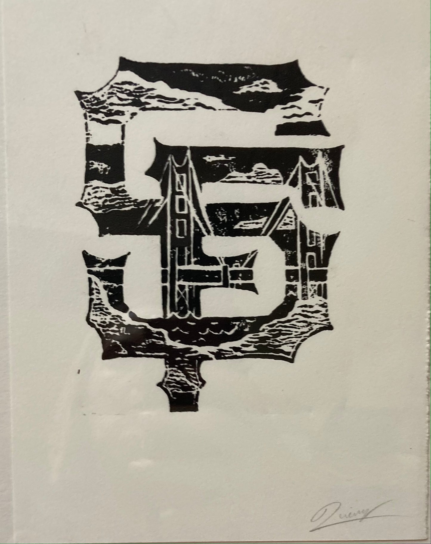 "SF" Block Print