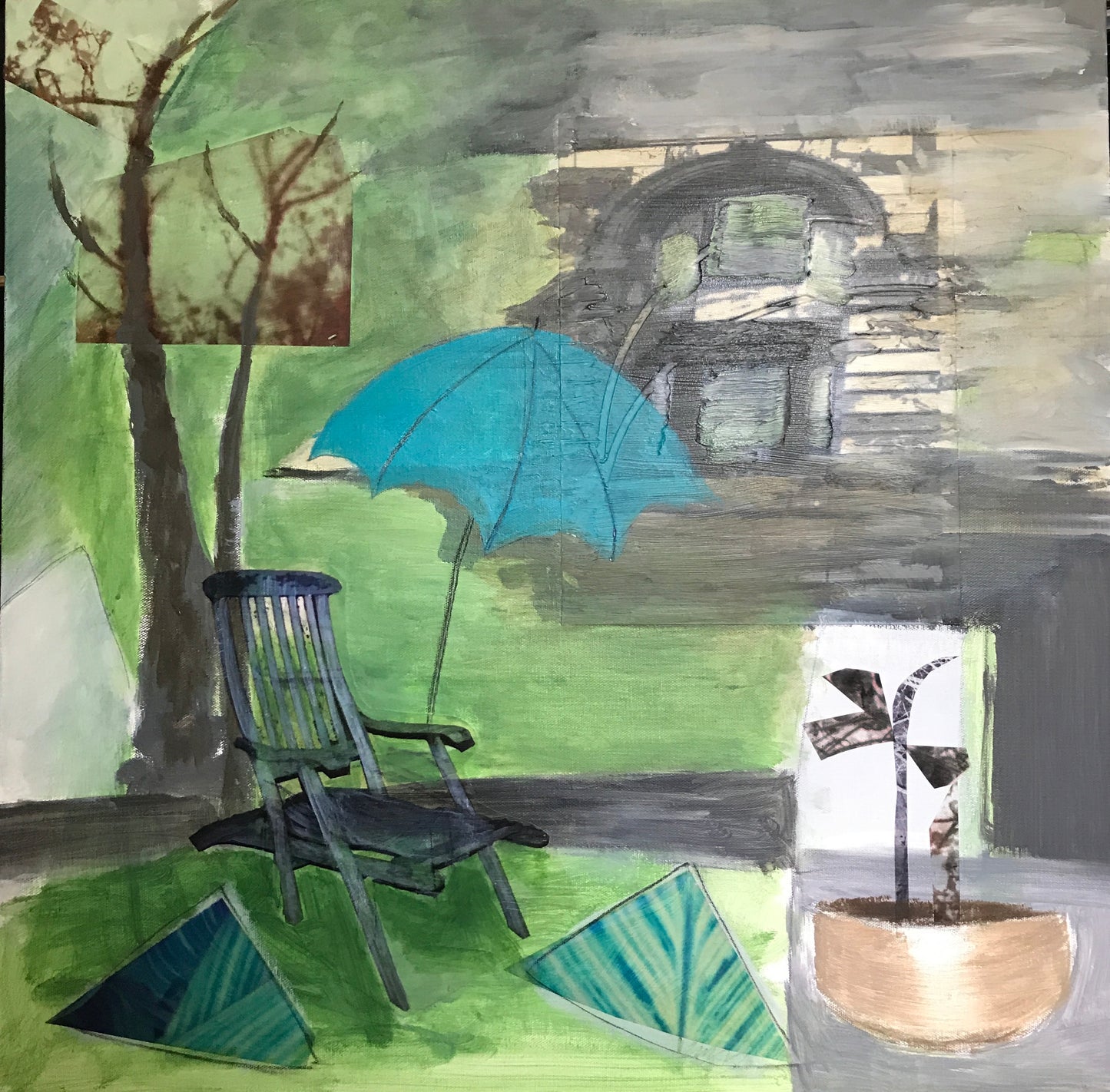 Chair Under an Umbrella