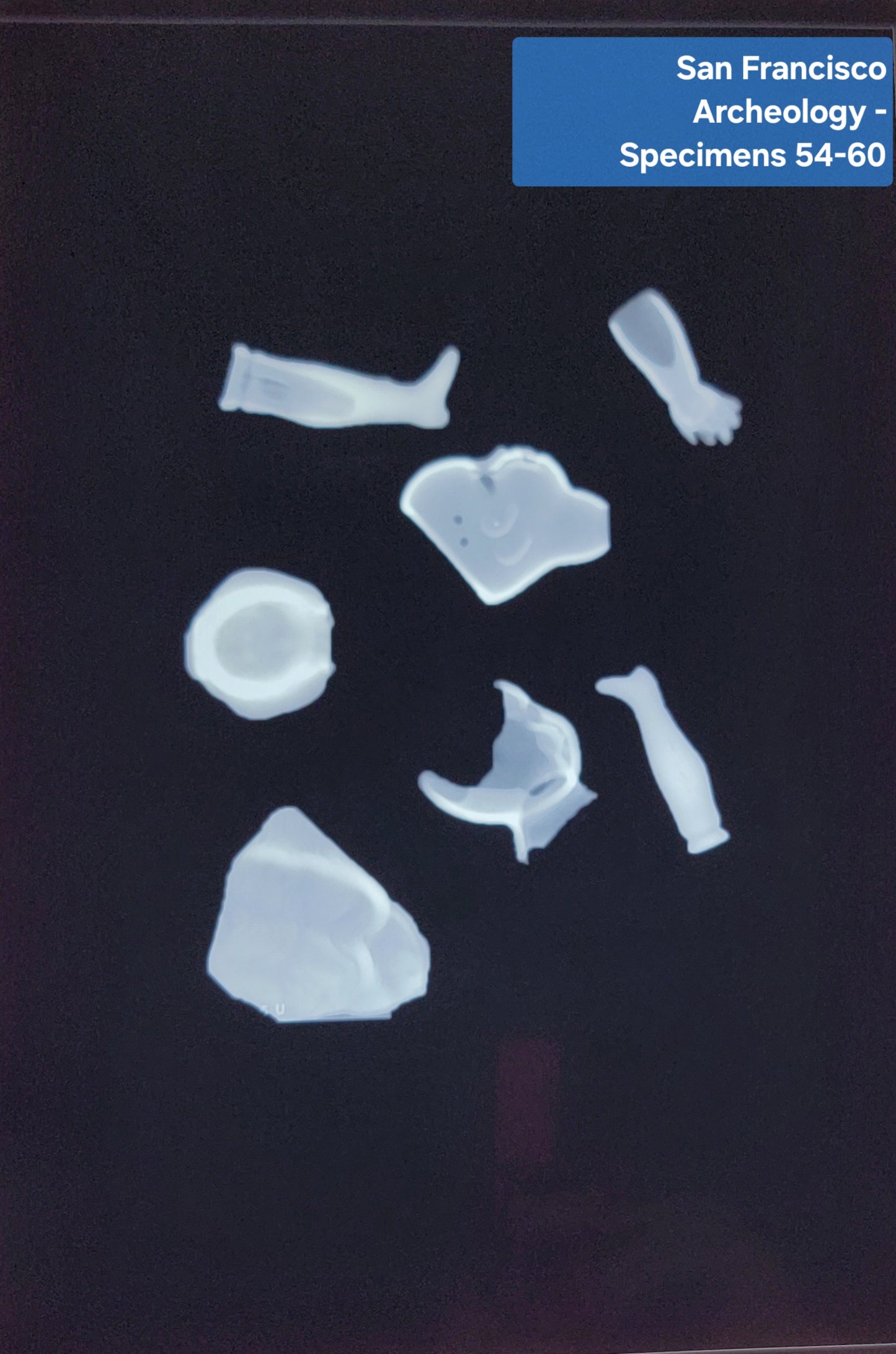 San Francisco Archaeology - Specimens 54-60