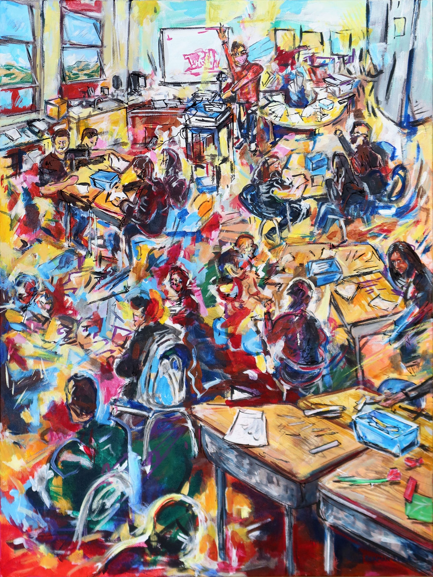 In the Middle School Art Room