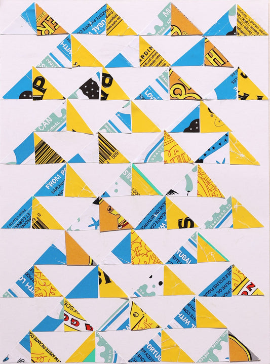 Cut Paper (Blue & Yellow Triangle)