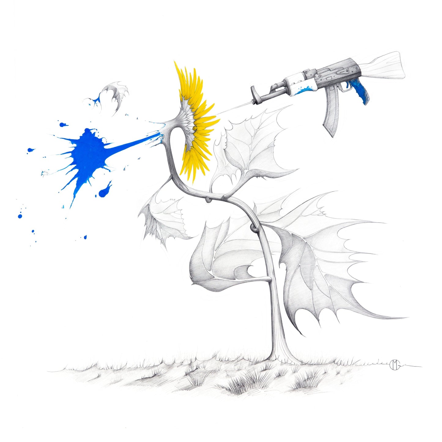 BLUE BLOOD: 12 x 12 print