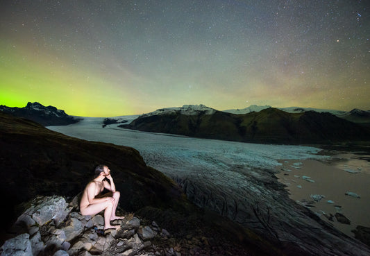 Self-portrait with Melting Skaftafellsjökull